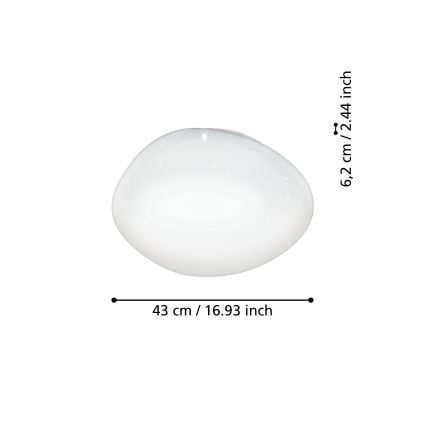 Eglo - Plafoniera dimmerabile LED RGBW/21,6W/230V, diametro 43 cm