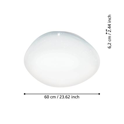 Eglo - Plafoniera dimmerabile a LED RGBW, LED/33W/230V, Ø 60 cm