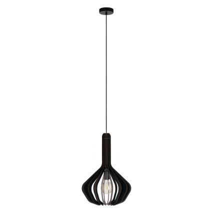 Eglo - Lampadario a sospensione con filo 1xE27/40W/230V diametro 38 cm nero