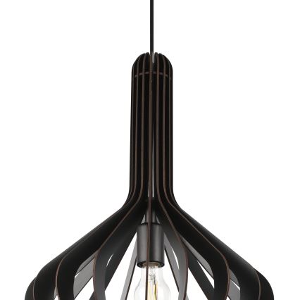 Eglo - Lampadario a sospensione con filo 1xE27/40W/230V diametro 38 cm nero