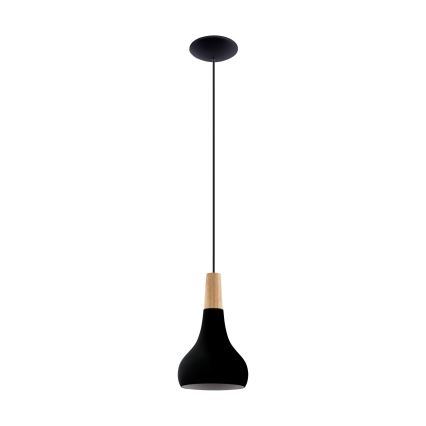 Eglo - Lampadario a sospensione con filo 1xE27/40W/230V diametro 18 cm nero