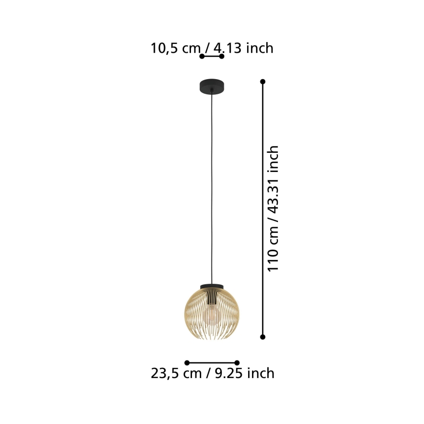 Eglo - Lampadario a sospensione con filo 1xE27/40W/230V