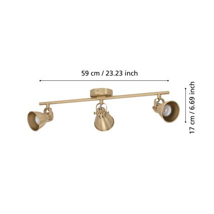 Eglo - Luce Spot a LED 3xGU10/3W/230V