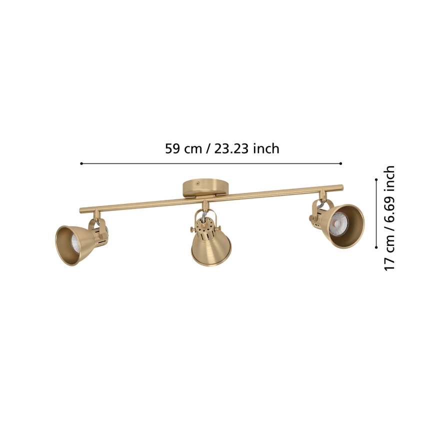 Eglo - Luce Spot a LED 3xGU10/3W/230V