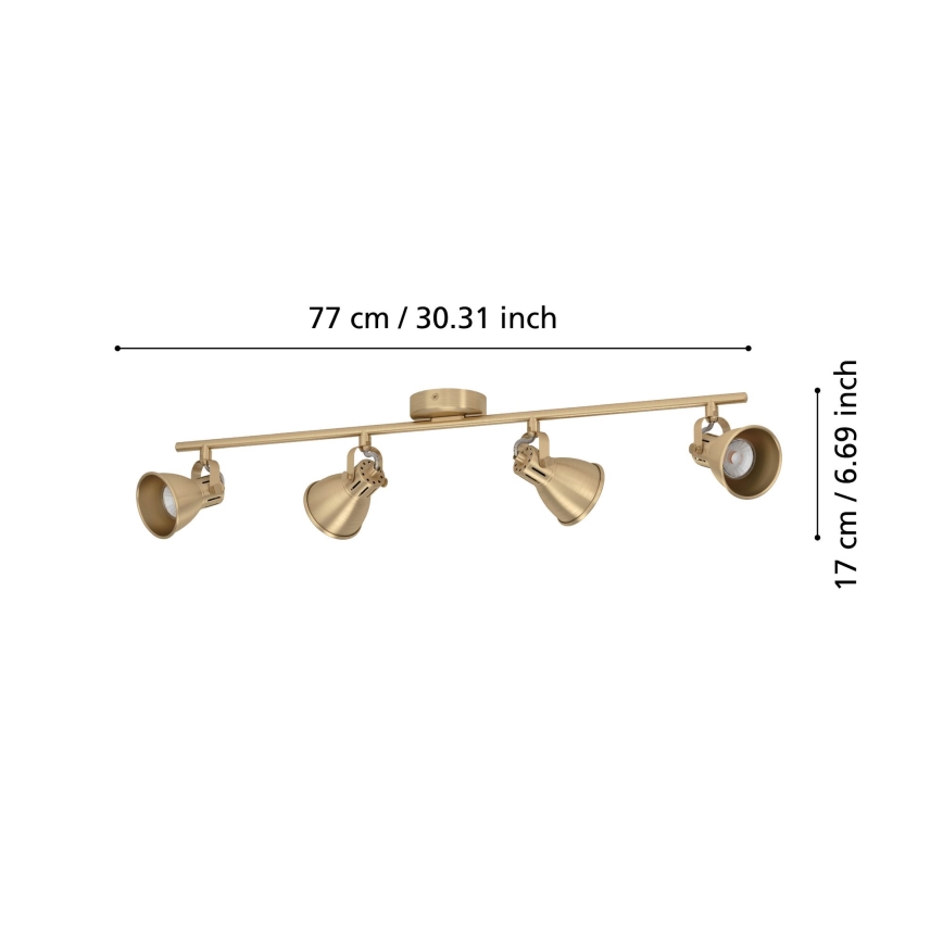 Eglo - Luce Spot a LED 4xGU10/3W/230V