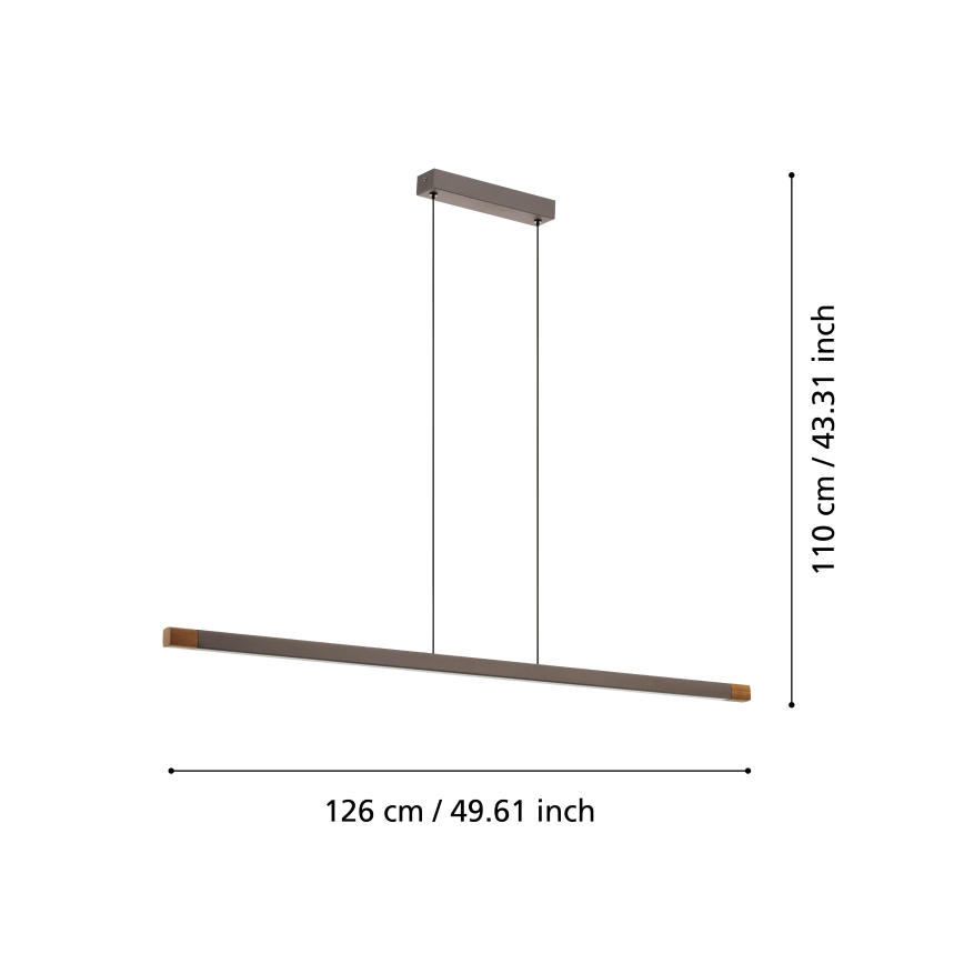 Eglo - Lampadario a sospensione con filo LED dimmerabile LED/22W/230V 3000K
