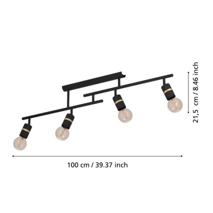 Eglo - Lampadario a plafone 4xE27/10W/230V