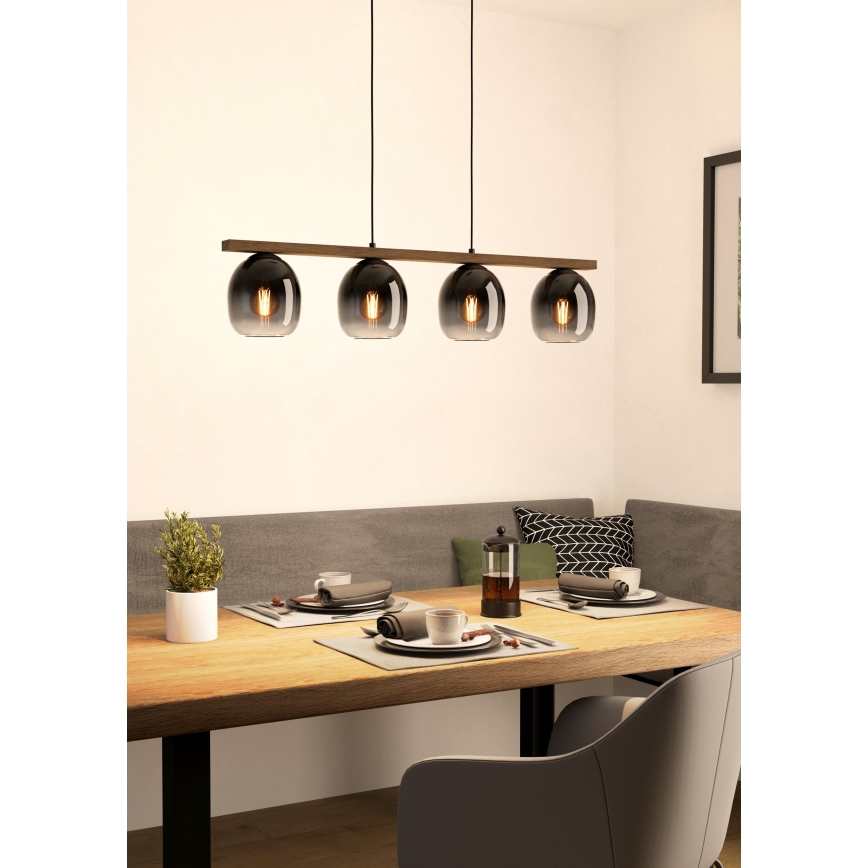Eglo - Lampadario a sospensione con filo 4xE27/40W/230V