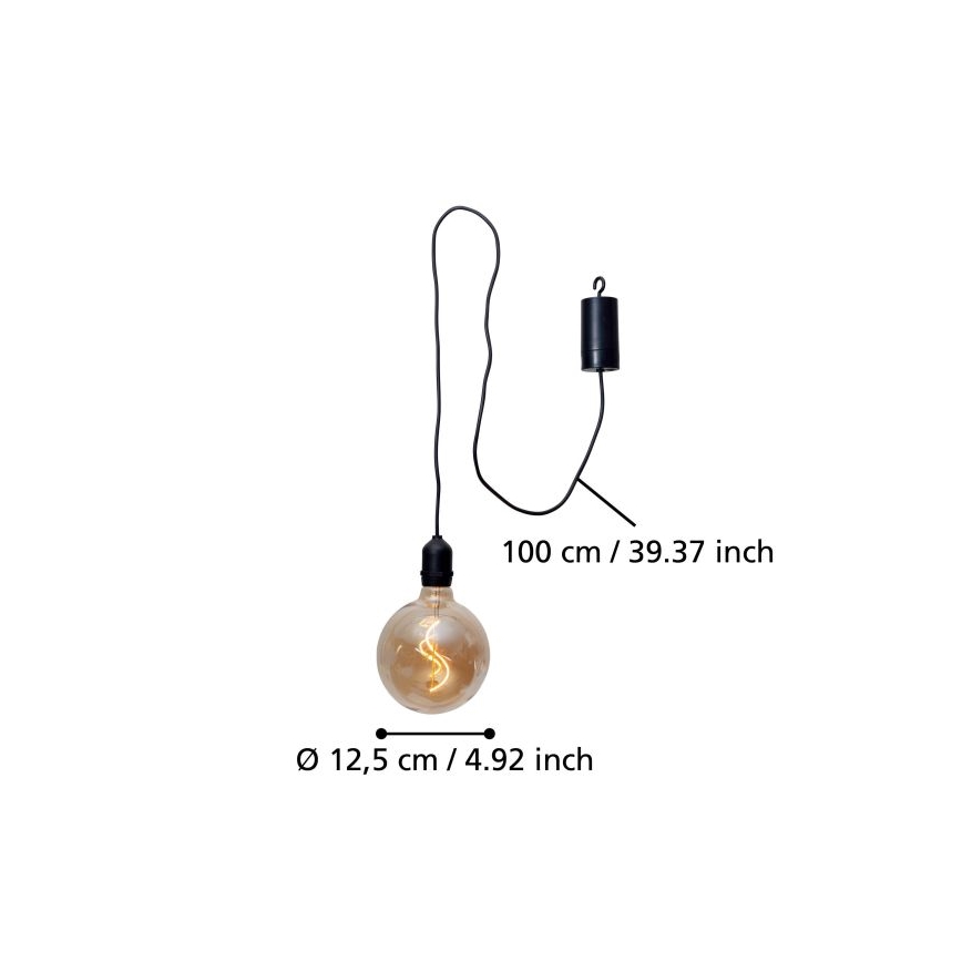 Eglo - Lampada LED a sospensione da esterno LED/0,06W/6V 4xAA IP44 beige