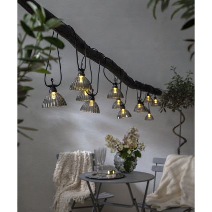 Eglo - Catena decorativa da esterno LED 12xLED/0,066W/3,2V IP44