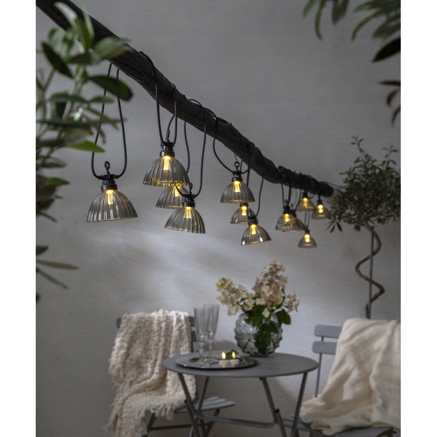 Eglo - Catena decorativa da esterno LED 12xLED/0,066W/3,2V IP44