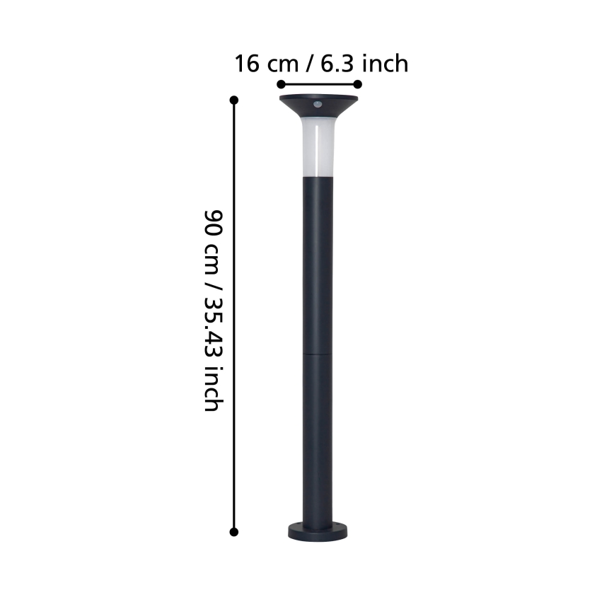 Eglo - Lampada solare LED da esterno con sensore 6xLED/0,03W/3,7V 1500 mAh IP44