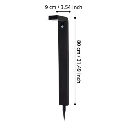 Eglo - Lampada solare LED da esterno con sensore 18xLED/0,2W/3,7V 2200 mAh IP44