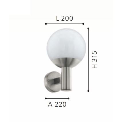 Eglo - Lampada da esterno LED RGB Dimmerabile E27/9W/230V 2700-6500K IP44