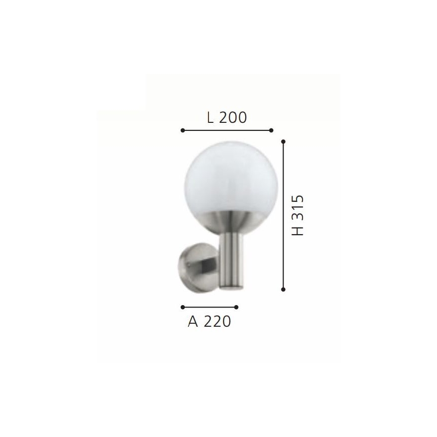 Eglo - Lampada da esterno LED RGB Dimmerabile E27/9W/230V 2700-6500K IP44