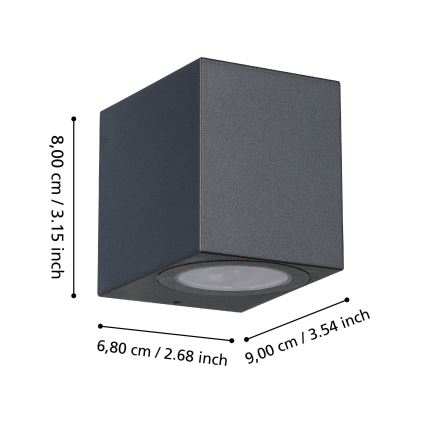 Eglo - Applique a LED da esterno 1xGU10/4,6W/230V IP44