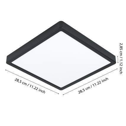 Eglo - LED Plafoniera da esterno LED/20,5W/230V IP44 nero