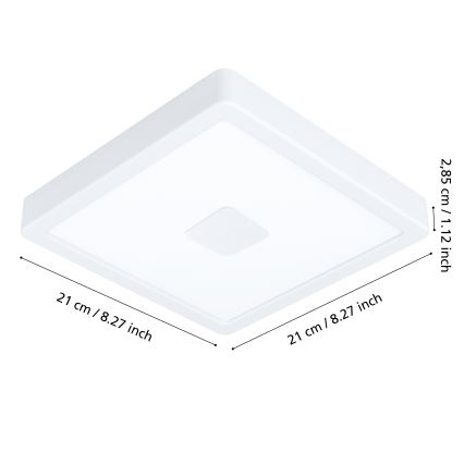 Eglo - LED Plafoniera da esterno LED/17W/230V IP44 bianco