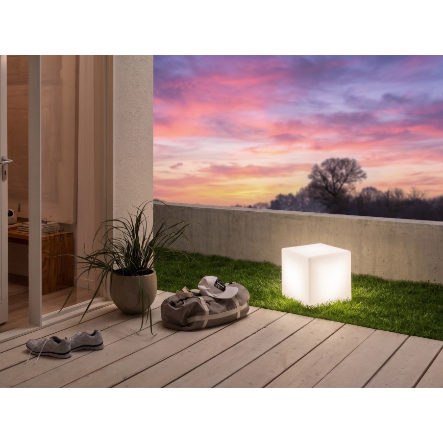 Eglo - Lampada da terra per esterno 1xE27/15W/230V 30x30 cm IP65