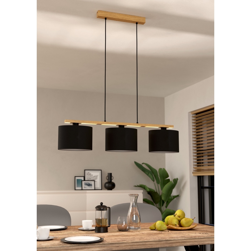 Eglo - Lampadario a sospensione con filo 3xE27/40W/230V