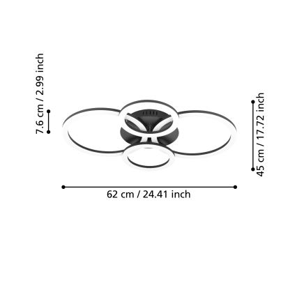 Eglo - Plafoniera LED dimmerabile LED/41W/230V