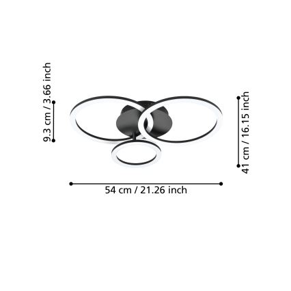 Eglo - Plafoniera LED dimmerabile LED/33W/230V