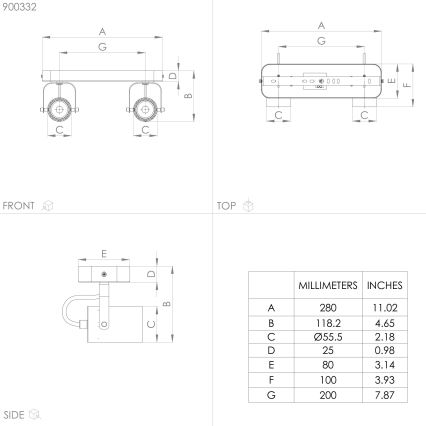 Eglo - Luce Spot a LED 2xGU10/3W/230V