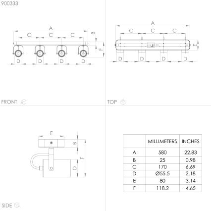 Eglo - Luce Spot a LED 4xGU10/3W/230V