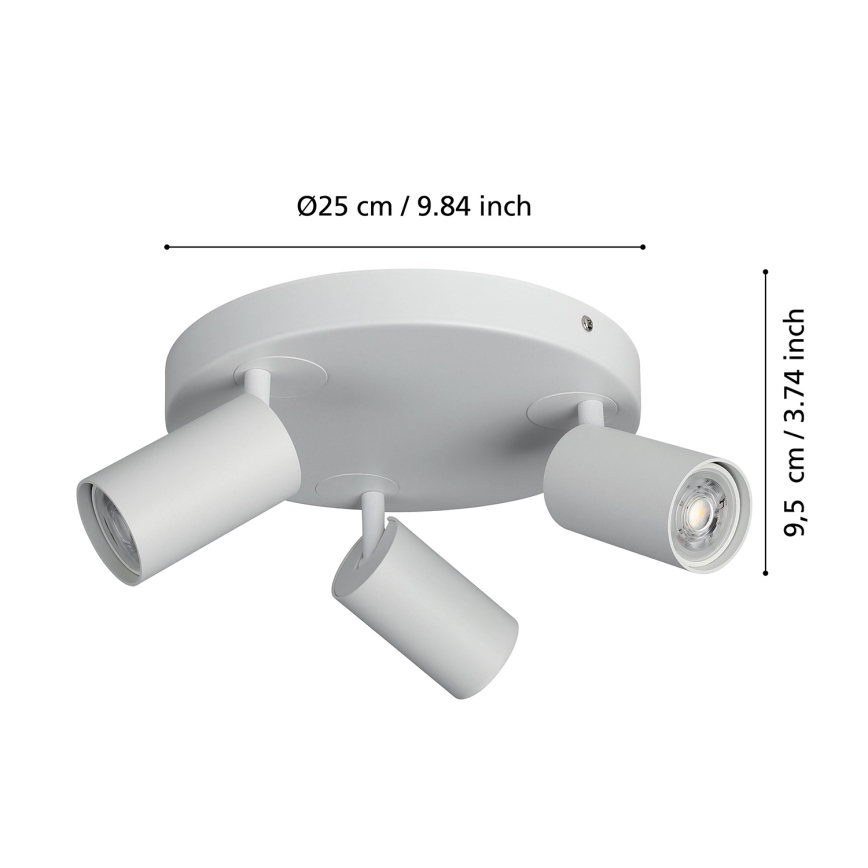 Eglo - Faretto LED RGBW Dimmerabile 3xGU10/4,9W/230V