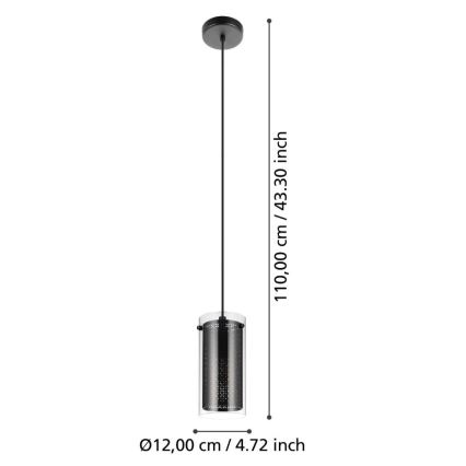 Eglo - Lampadario a sospensione con filo 1xE27/10W/230V