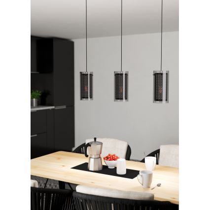 Eglo - Lampadario a sospensione con filo 3xE27/10W/230V