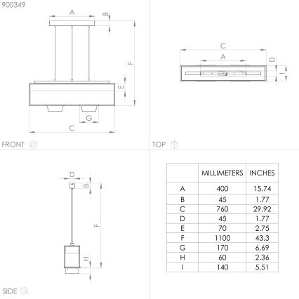 Eglo - Lampadario a sospensione con filo 3xE27/40W/230V