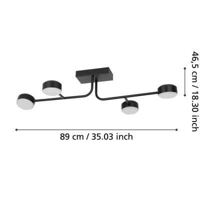 Eglo - Lampadario a plafone LED dimmerabile 4xLED/6,8W/230V