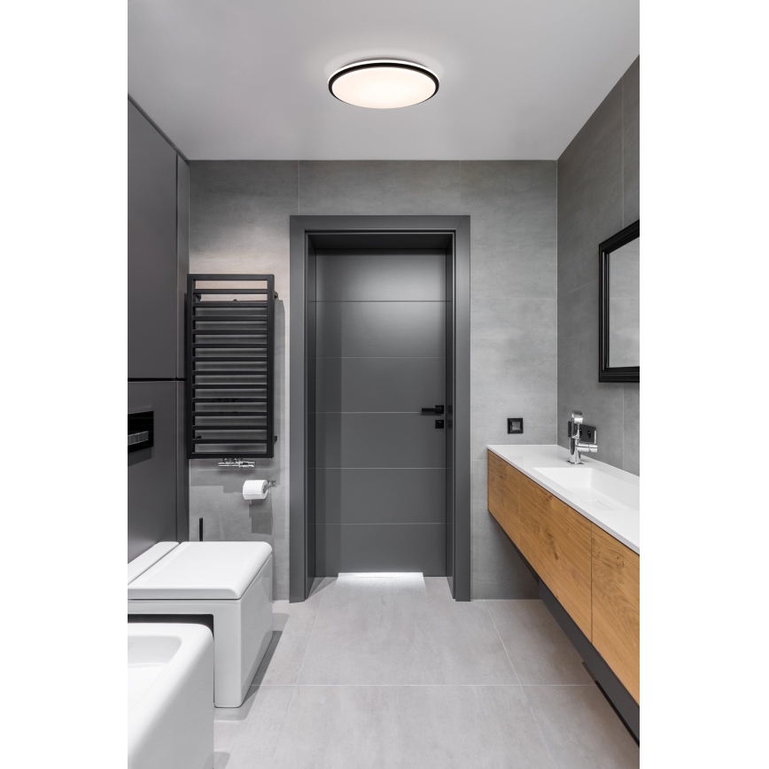 Eglo - Plafoniera LED da bagno LED/15,6W/230V IP44 nero