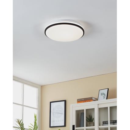 Eglo - Plafoniera LED da bagno LED/15,6W/230V IP44 nero