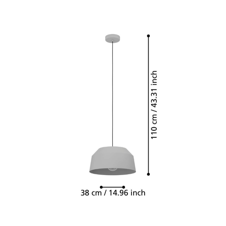 Eglo - Lampadario a sospensione con filo 1xE27/40W/230V diametro 38 cm