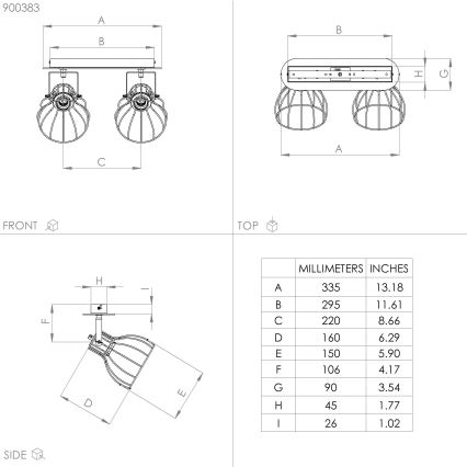 Eglo - Luce Spot 2xE27/40W/230V