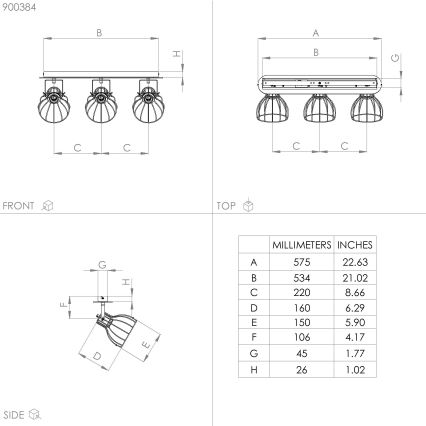 Eglo - Luce Spot 3xE27/40W/230V