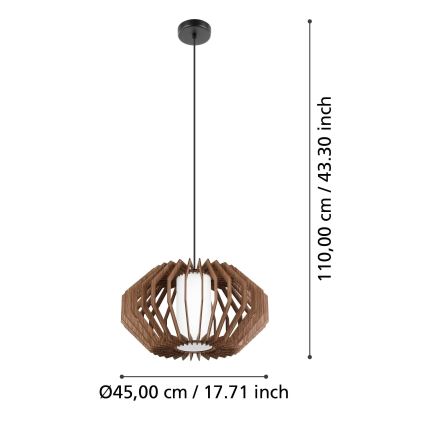 Eglo - Lampadario a sospensione con filo 1xE27/40W/230V