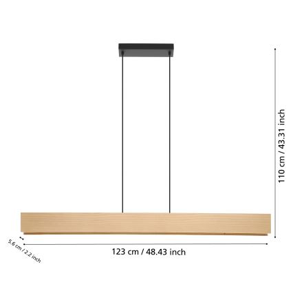 Eglo - LED RGBW Lampadario dimmerabile a sospensione con filo LED/35W/230V 2700-6500K