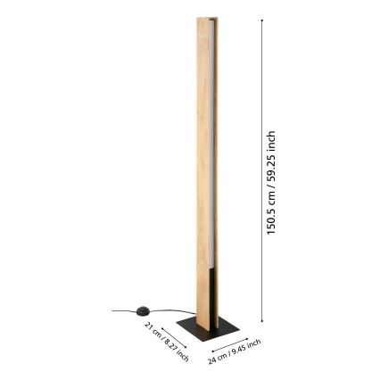 Eglo - LED RGBW Lampada da terra con dimmer LED/35W/230V 2700-6500K
