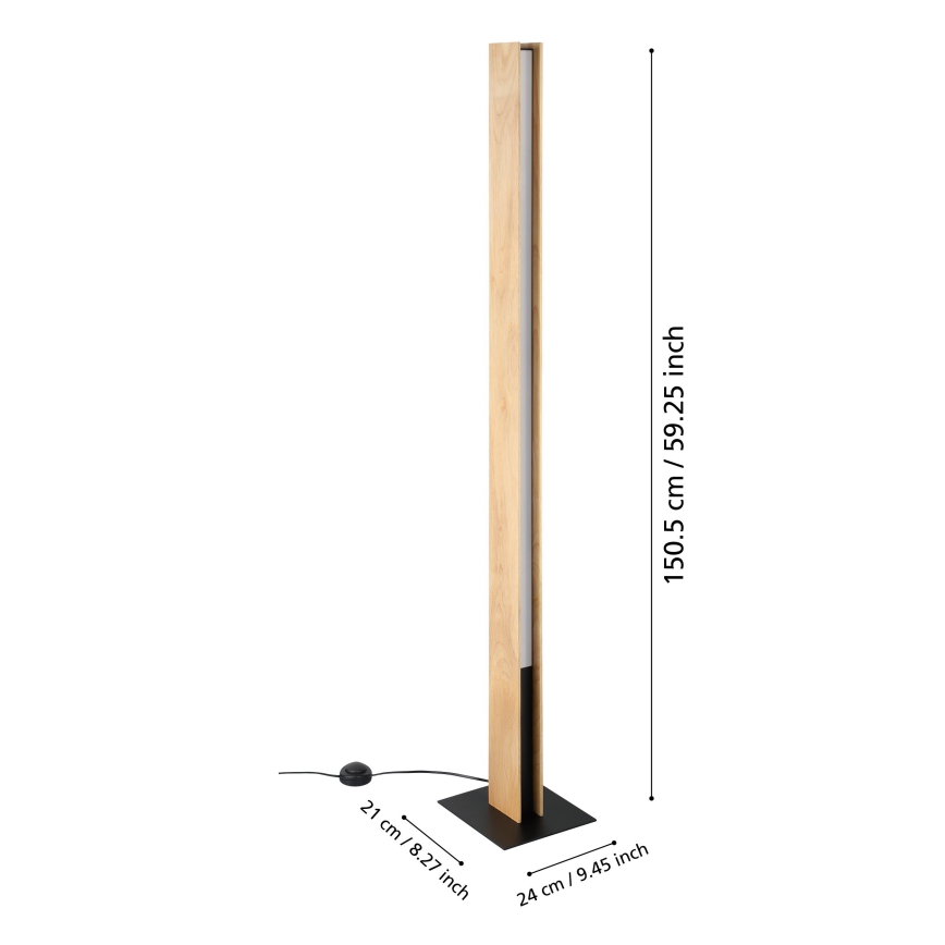 Eglo - LED RGBW Lampada da terra con dimmer LED/35W/230V 2700-6500K