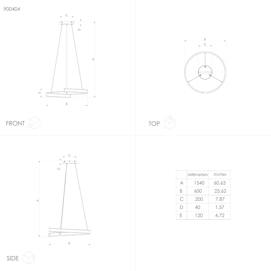 Eglo - Lampadario LED dimmerabile su filo LED/42,5W/230V