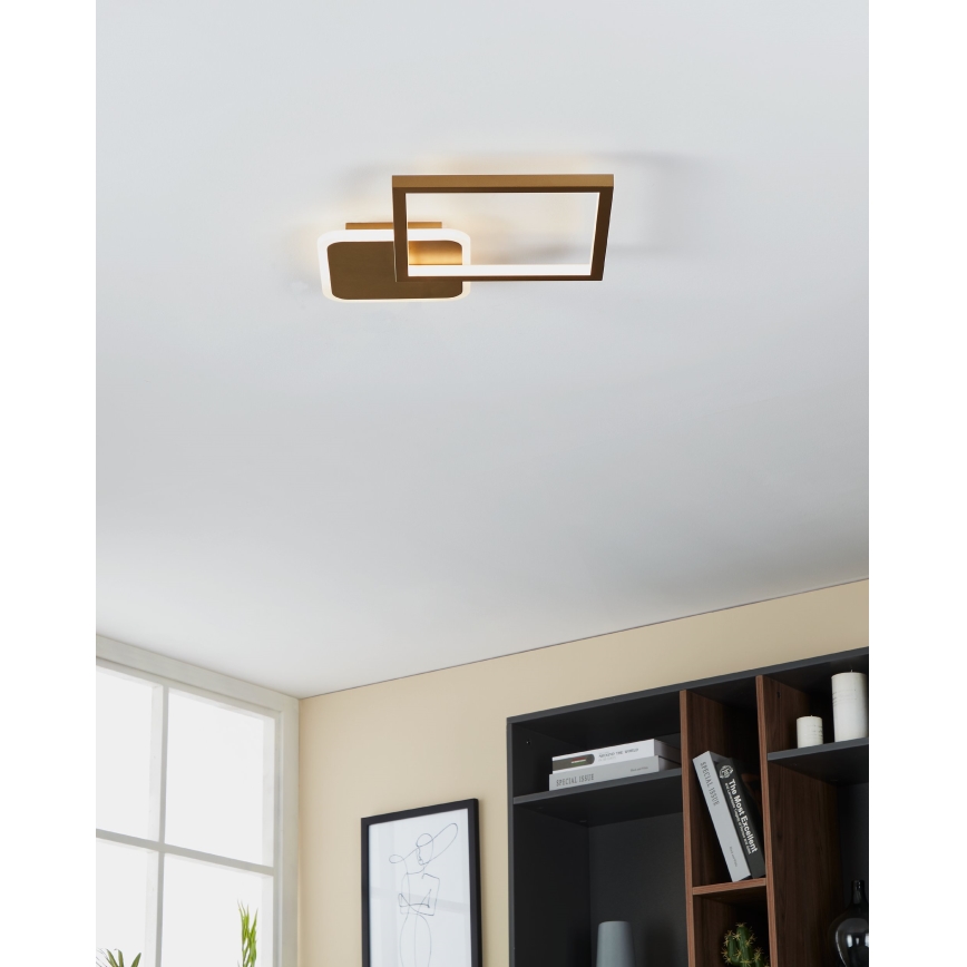 Eglo - Plafoniera LED dimmerabile LED/15W/230V oro + telecomando