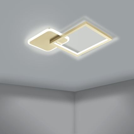 Eglo - Plafoniera LED dimmerabile LED/15W/230V oro + telecomando