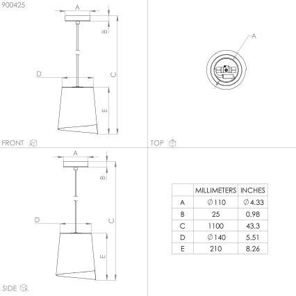 Eglo - Lampadario a sospensione con filo 1xE27/40W/230V