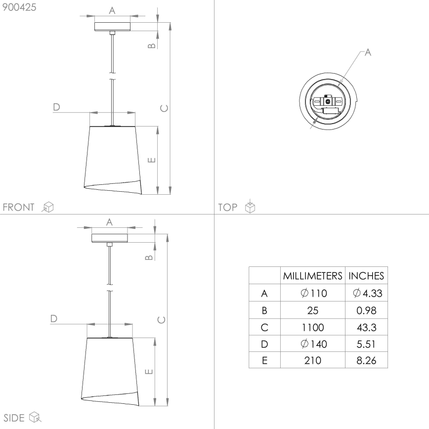 Eglo - Lampadario a sospensione con filo 1xE27/40W/230V
