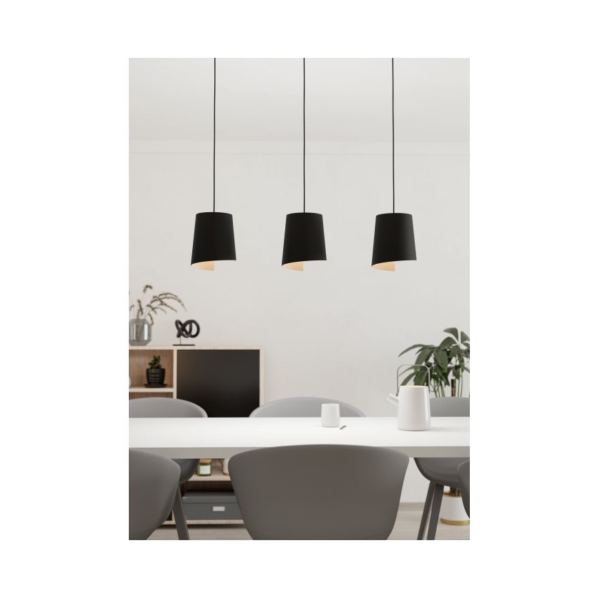 Eglo - Lampadario a sospensione con filo 3xE27/40W/230V