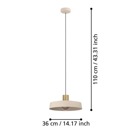 Eglo - Lampadario a sospensione con filo 1xE27/40W/230V