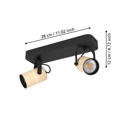 Eglo - Luce Spot a LED 2xGU10/3W/230V